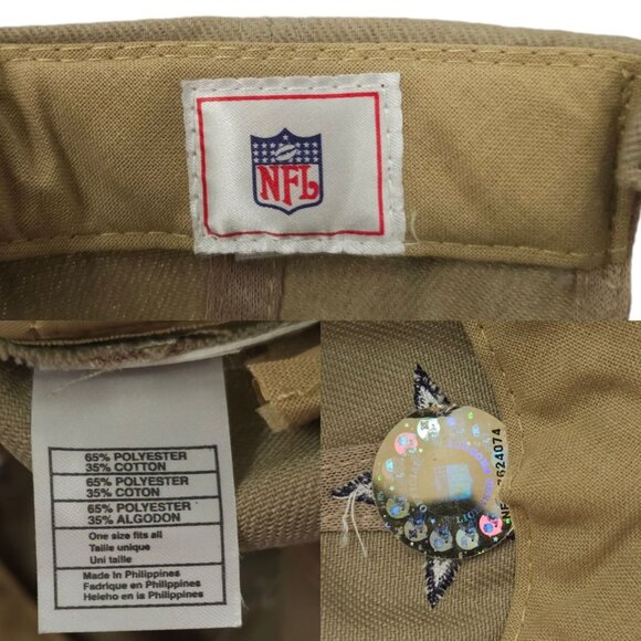 NFL Dallas Cowboys Football Adjustable Size Strapback Cap Baseball Hat Khaki - Picture 8 of 13